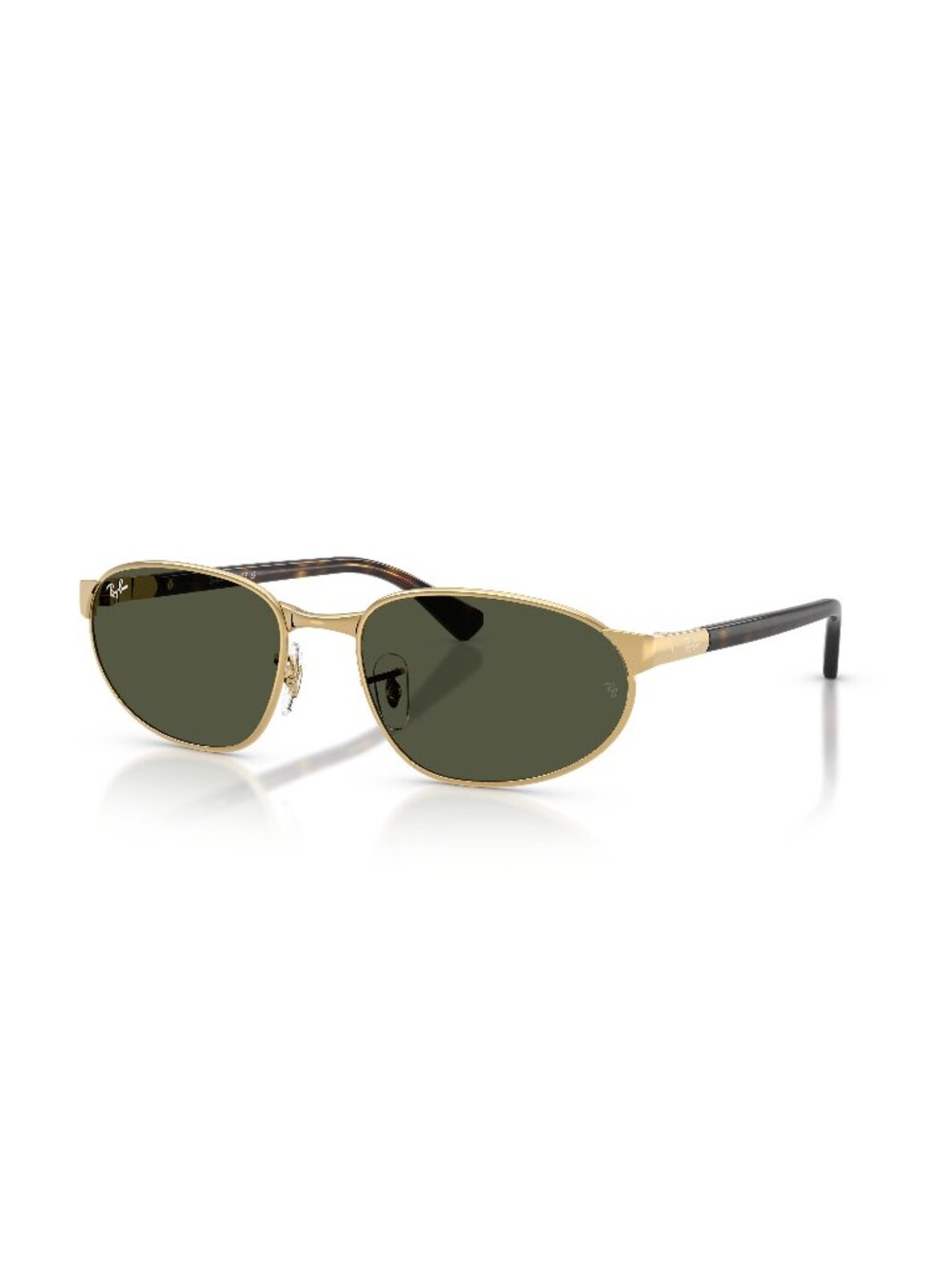 New Ray-Ban Unisex Sunglasses Gold Green Lens Metal Frame Ray Ban RB3777 001 31